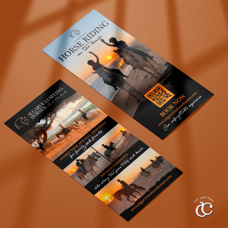 flyer para empresa de passeio de cavalos
