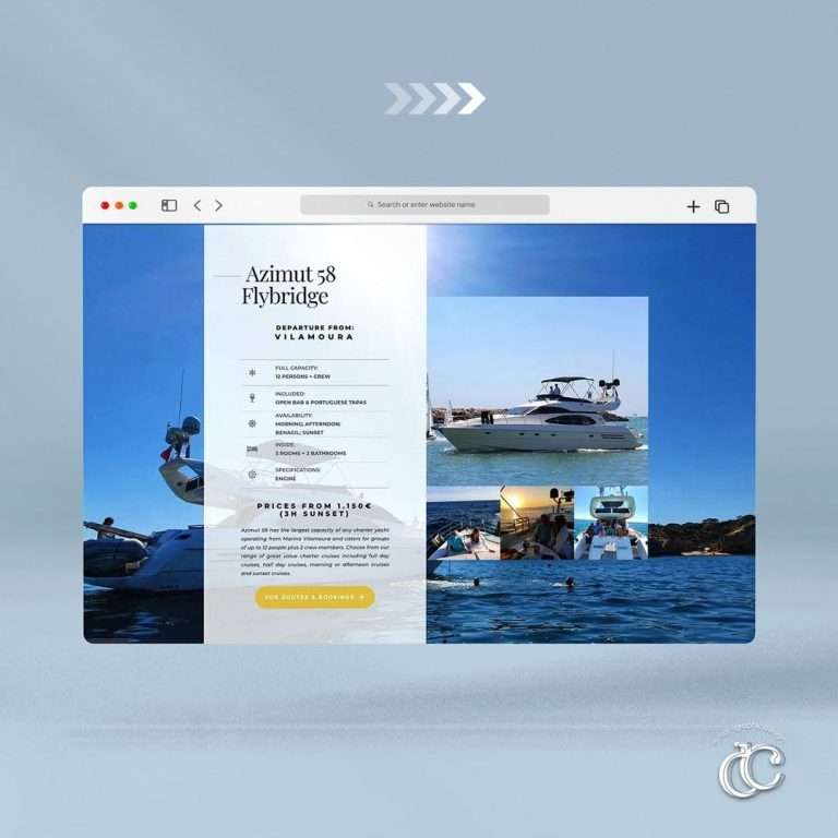 criação de site para agencia barcos