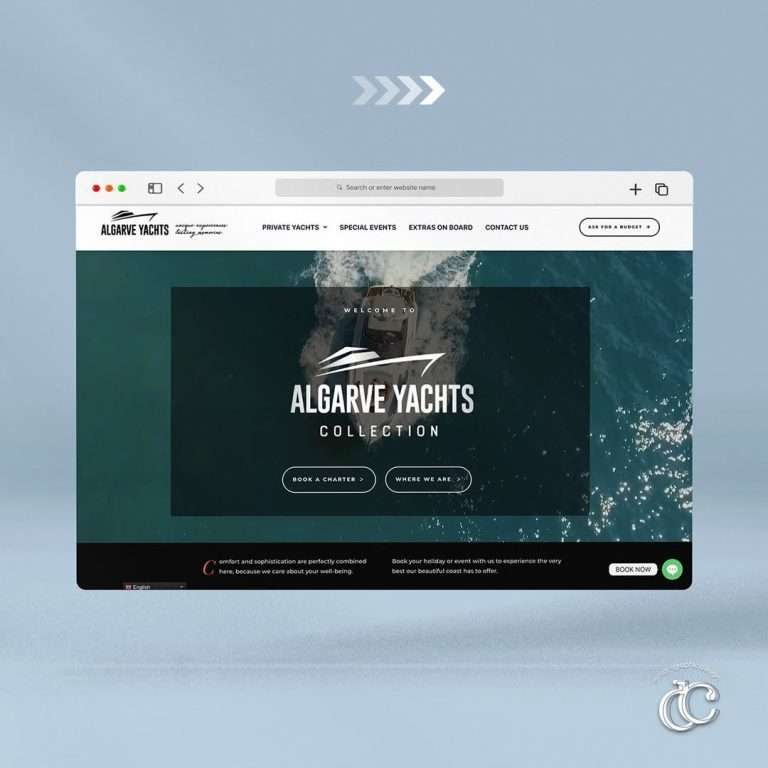 criação de site para algarve yachts