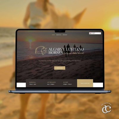 criação de website para passeios de cavalo